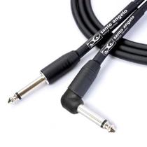 Cabo De Guitarra Ninja L Cable Conector 0,20 Mm P10/p10 90 20ft 6,10 Metros Preto