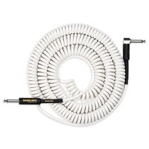 Cabo De Guitarra SONICAKE Branco De 32 Pés (10M) Em Espiral, Cabo Curvo Para Instrumentos, Conector Cabo De Guitarra SONICAKE Branco De 32 Pés (10M) Em Espiral, Cabo Curvo Para Instrumentos, Conector
