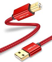 Cabo de impressora JSAUX USB 2.0 tipo A macho para B macho 3m vermelho Cabo de impressora JSAUX USB 2.0 tipo A macho para B macho 3m vermelho