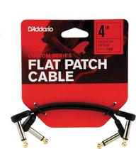 Cabo de instrumento D'Addario de ângulo plano direito 1/4 10cm