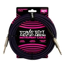 Cabo de instrumento Ernie Ball 5,5 m reto roxo/preto Cabo de instrumento Ernie Ball 5,5 m reto roxo/preto