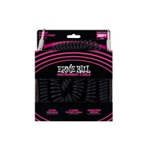Cabo de instrumento Ernie Ball Coiled Straight/Straight 9m preto Cabo de instrumento Ernie Ball Coiled Straight/Straight 9m preto