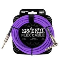 Cabo de instrumento Ernie Ball Flex Reto/Angle 6m - Roxo
