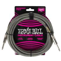 Cabo de instrumento Ernie Ball Silver Fox 1/4 Straight 18 pés