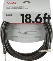 Cabo de instrumento Fender Professional Series 5,6 m para guitarra preta Cabo de instrumento Fender Professional Series 5,6 m para guitarra preta