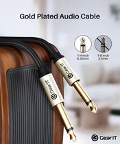 Cabo de instrumento GearIt 3m, pacote com 2 unidades, 6,35 mm TS macho para macho