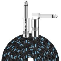 Cabo de instrumento Sovvid 20FT para guitarra elétrica e baixo preto/azul