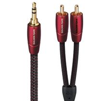 Cabo de interconexão de áudio AudioQuest Golden Gate 3,5 mm para RCA Cabo de interconexão de áudio AudioQuest Golden Gate 3,5 mm para RCA