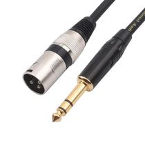 Cabo de interconexão Disino 6,35 mm TRS para XLR macho de 1 m