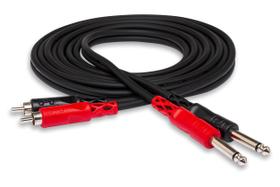 Cabo de interconexão Hosa CPR-202 Dual 1/4 TS para Dual RCA
