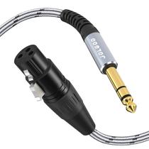 Cabo de interconexão JOLGOO XLR fêmea para plugue TRS de 6,35 mm de 1 m Cabo de interconexão JOLGOO XLR fêmea para plugue TRS de 6,35 mm de 1 m