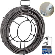 Cabo de limpeza de drenagem de tubos Sewer Snake Clog 23 m x 13 mm VEVOR