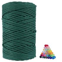 Cabo de linha virado para 5 mm x 100 m, corda de macramê de algodão natural Cabo de linha virado para 5 mm x 100 m, corda de macramê de algodão natural