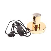 Cabo De Luz Noturna De 1,5M Com Soquete De Lâmpada E27, Base De Luminária De Mesa Em Metal Polido Cabo De Luz Noturna De 1,5M Com Soquete De Lâmpada E27, Base De Luminária De Mesa Em Metal Polido