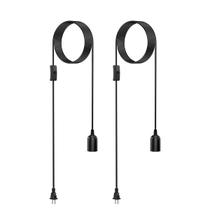 Cabo de luz pendente, pacote com 2 interruptores de encaixe AryaLight de 4,6 m, 120 V