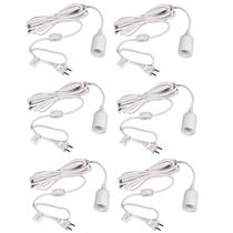 Cabo de luz pendente suspenso de 20 pés com soquete e interruptor E26, pacote com 6 Cabo de luz pendente suspenso de 20 pés com soquete e interruptor E26, pacote com 6