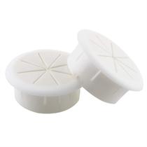 Cabo de mesa, ilhós, tampa de orifício de cabo, 2 peças brancas