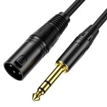 Cabo de microfone balanceado XLR macho para 6,35 mm TRS Jack 1m 2P Cabo de microfone balanceado XLR macho para 6,35 mm TRS Jack 1m 2P