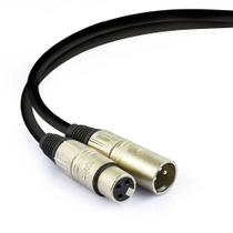 Cabo de Microfone Balanceado XLR Macho Para XLR Femea Santo Angelo - 10 Metros