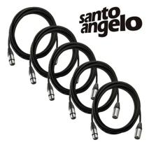 Cabo De Microfone Balanceado Xlr - Santo Angelo 8m Kit 5 Un