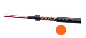 Cabo de Microfone Emborrachado Noiseless 2 x 0,30mm² Tiaflex LARANJA - Metro (Selecione o Tamanho)