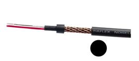Cabo de Microfone Emborrachado Noiseless 2 x 0,30mm² Tiaflex PRETO - Metro (Selecione o Tamanho)