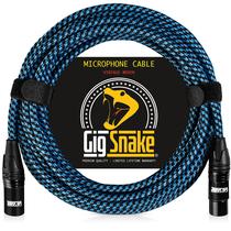 Cabo de microfone Gig Snake 7,6 m XLR macho para fêmea azul