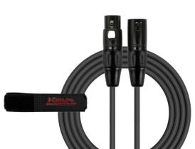 Cabo de microfone KIRLIN MPC-270PB-25 XLR de 3 pinos macho para fêmea