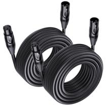 Cabo de microfone Matters XLR to XLR a XLR 10 m, pacote com 2 unidades, preto