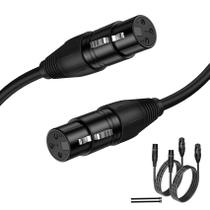 Cabo de microfone mudenx XLR fêmea para fêmea, 1,5 m, pacote com 2