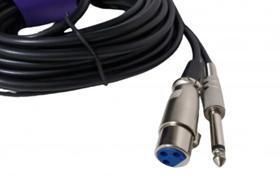 Cabo de microfone p10 mono para xlr cannon femea 10m metros