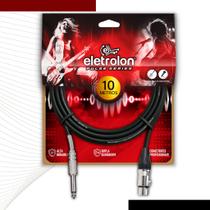 Cabo De Microfone P10 Mono Para Xlr Fêmea 10m Metros - Pulse Eletrolon Cabo De Microfone P10 Mono Para Xlr Fêmea 10m Metros - Pulse Eletrolon