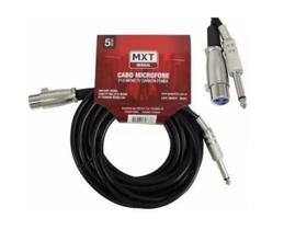 Cabo De Microfone P10M / Xlr Canon Fêmea 5 metros - MXT