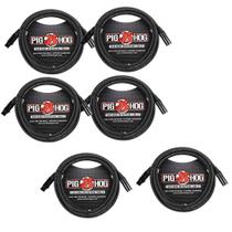 Cabo de microfone Pig Hog Strukture 8 mm 3 m XLR de 3 pinos, pacote com 6