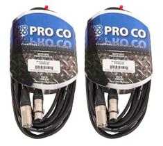 Cabo de microfone ProCo EXMN-30 Excellines de 30 pés (9 m), pacote com 2