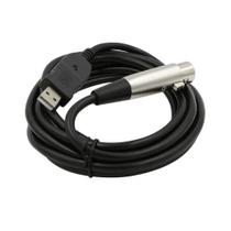 Cabo De Microfone Usb 3 Pinos Usb Macho Para Xlr Fêmea Cabo