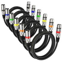 Cabo de microfone XLR EBXYA XLR macho para fêmea 60 cm, pacote com 6
