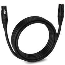 Cabo de microfone XLR LyxPro balanceado de 15 pés de macho para fêmea