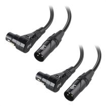 Cabo de microfone XLR Matters, ângulo reto de 6 pés, pacote com 2 Cabo de microfone XLR Matters, ângulo reto de 6 pés, pacote com 2