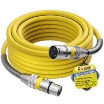 Cabo de microfone XLR Oxable Premium 7,6 m Heavy Duty 22AWG OFC amarelo