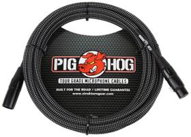 Cabo de microfone XLR Pig Hog PHM10BKW de alto desempenho 3m