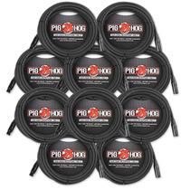 Cabo de microfone XLR Pig Hog PHM20 20 20 pés, pacote com 10 e 8 mm