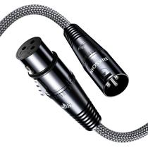 Cabo de microfone XLR RIKSOIN 3m macho para fêmea trançado de nylon Cabo de microfone XLR RIKSOIN 3m macho para fêmea trançado de nylon