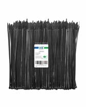 Cabo de nylon preto Zip Ties HS de 12 cm, 50 kg, pacote 1000