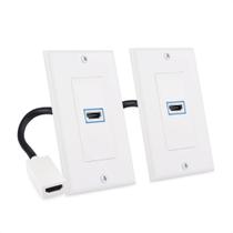 Cabo de parede HDMI Matters, pacote com 2 portas, 8 K, branco
