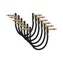 Cabo De Patch Para Pedal De Efeito De Guitarra 1/4" Com Conector Em Ângulo Reto, Blindado, Núcleo