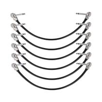Cabo De Patch Para Pedal De Efeito De Guitarra De 15cm (6 Polegadas) Com Plugue Prateado Em Ângulo