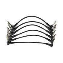Cabo De Patch Para Pedal De Efeito De Guitarra E Baixo Com Conector TS 1/4" Em Ângulo Reto,
