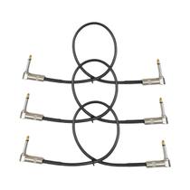 Cabo De Patch Para Pedal De Efeitos De Guitarra Com Conector Metálico Em Ângulo Reto De 15 30 50cm,