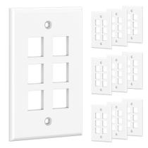 Cabo de placa de parede Matters Low Profile de 6 portas Keystone Jack x10